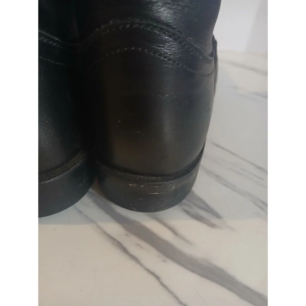 Justin 3703L  Cora Women's Classic Ropers Leather Cowboy Boots Black Size 7C